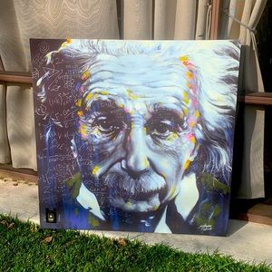 Albert Einstein framed painting